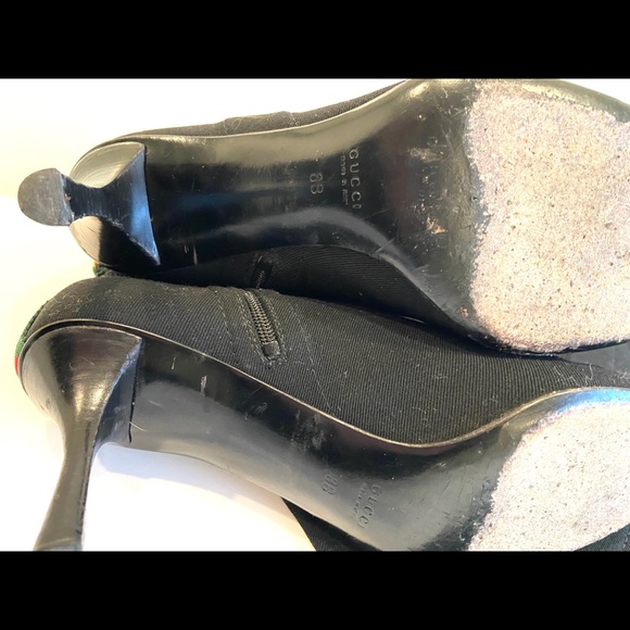 Gucci Web D Ring Black Tall Boots - Stretch - Picture 14 of 16